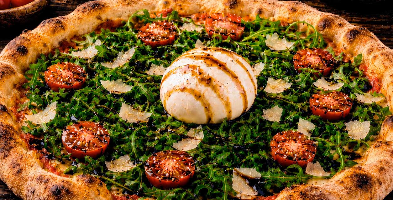 pizza-burrata Photo calzone salade